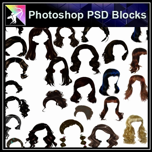 ★★PSD Design Elements-Man and Women Hair Design V.4 - Architecture Autocad Blocks,CAD Details,CAD Drawings,3D Models,PSD,Vector,Sketchup Download