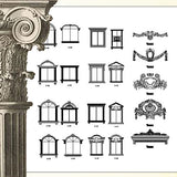 Ornamental Parts of Architecture -☆Architectural Decorative CAD Blocks☆ V.26 - Architecture Autocad Blocks,CAD Details,CAD Drawings,3D Models,PSD,Vector,Sketchup Download