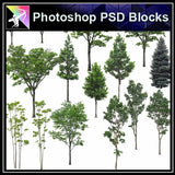 ★Photoshop PSD Landscape Blocks-Trees Blocks V.5 - Architecture Autocad Blocks,CAD Details,CAD Drawings,3D Models,PSD,Vector,Sketchup Download