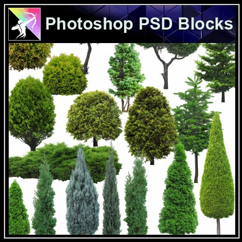 ★Photoshop PSD Landscape Blocks-Trees Blocks V.11 - Architecture Autocad Blocks,CAD Details,CAD Drawings,3D Models,PSD,Vector,Sketchup Download