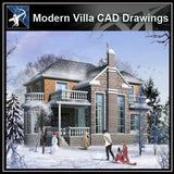 ★Modern Villa CAD Plan,Elevation Drawings Download V.5 - Architecture Autocad Blocks,CAD Details,CAD Drawings,3D Models,PSD,Vector,Sketchup Download