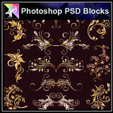 ★Photoshop PSD Decorative Elements V16-PSD Decorative Elements,Skirting Board,Corner Post,Neoclassicism Decor,Baroque elements - Architecture Autocad Blocks,CAD Details,CAD Drawings,3D Models,PSD,Vector,Sketchup Download