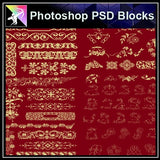 ★Photoshop PSD Decorative Elements V6-PSD Decorative Elements,Skirting Board,Corner Post,Neoclassicism Decor,Baroque elements - Architecture Autocad Blocks,CAD Details,CAD Drawings,3D Models,PSD,Vector,Sketchup Download