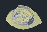 【World Famous Architecture CAD Drawings】Roman Coliseum CAD 3D model - Architecture Autocad Blocks,CAD Details,CAD Drawings,3D Models,PSD,Vector,Sketchup Download