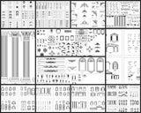 ★【Architectural Classical Element Autocad Blocks V.2】All kinds of architecture decorations CAD blocks Bundle - Architecture Autocad Blocks,CAD Details,CAD Drawings,3D Models,PSD,Vector,Sketchup Download