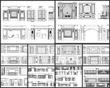 ★【Interior design Neoclassical wall design V2】All kinds of Neoclassical wall design CAD drawings Bundle - Architecture Autocad Blocks,CAD Details,CAD Drawings,3D Models,PSD,Vector,Sketchup Download