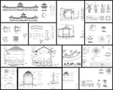 ★【Pavilion Design Details Autocad Drawings Collections】All kinds of Landscape Pavilion Details CAD Drawings - Architecture Autocad Blocks,CAD Details,CAD Drawings,3D Models,PSD,Vector,Sketchup Download