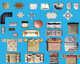 ★Interior Design Plan Photoshop PSD Blocks V.2 - Architecture Autocad Blocks,CAD Details,CAD Drawings,3D Models,PSD,Vector,Sketchup Download