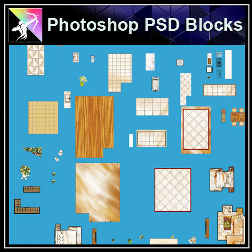 ★Interior Design Plan Photoshop PSD Blocks V.10 - Architecture Autocad Blocks,CAD Details,CAD Drawings,3D Models,PSD,Vector,Sketchup Download