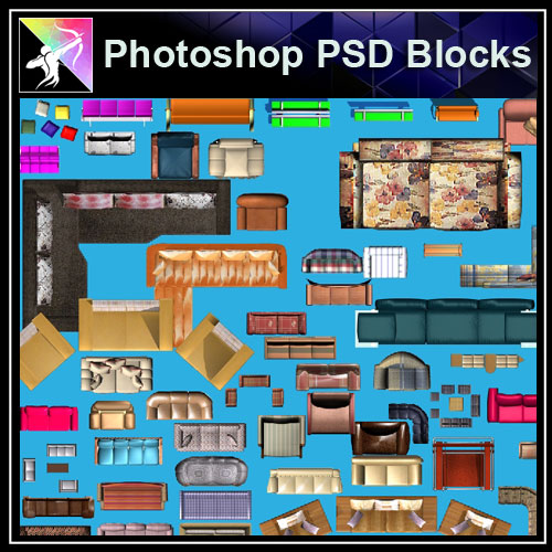 ★Interior Design Plan Photoshop PSD Blocks V.17 - Architecture Autocad Blocks,CAD Details,CAD Drawings,3D Models,PSD,Vector,Sketchup Download