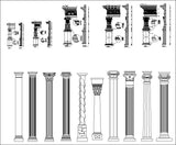Ornamental Parts of Architecture -☆Architectural Decorative CAD Blocks☆ V.24 - Architecture Autocad Blocks,CAD Details,CAD Drawings,3D Models,PSD,Vector,Sketchup Download