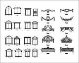 Ornamental Parts of Architecture -☆Architectural Decorative CAD Blocks☆ V.26 - Architecture Autocad Blocks,CAD Details,CAD Drawings,3D Models,PSD,Vector,Sketchup Download