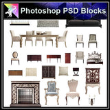 【Photoshop PSD Blocks】Interior Design PSD Blocks 2 - Architecture Autocad Blocks,CAD Details,CAD Drawings,3D Models,PSD,Vector,Sketchup Download