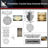 ★【 Modern crystal headlights,Chandelier, Crystal lamp Autocad Blocks】-All kinds of Autocad Blocks Collection - Architecture Autocad Blocks,CAD Details,CAD Drawings,3D Models,PSD,Vector,Sketchup Download