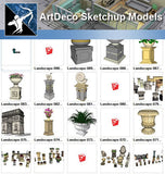★Sketchup 3D Models-Landscape ArtDeco Sketchup Models - Architecture Autocad Blocks,CAD Details,CAD Drawings,3D Models,PSD,Vector,Sketchup Download