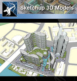 ★Sketchup 3D Models-Business Building Sketchup Models 21 - Architecture Autocad Blocks,CAD Details,CAD Drawings,3D Models,PSD,Vector,Sketchup Download