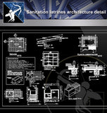 【Sanitations Details】Sanitation latrines architecture detail - Architecture Autocad Blocks,CAD Details,CAD Drawings,3D Models,PSD,Vector,Sketchup Download