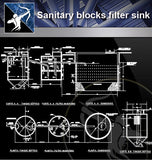 【Sanitations Details】Sanitary Blocks Filter Sink - Architecture Autocad Blocks,CAD Details,CAD Drawings,3D Models,PSD,Vector,Sketchup Download