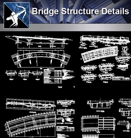 【Bridge Details】Bridge Structure Details - Architecture Autocad Blocks,CAD Details,CAD Drawings,3D Models,PSD,Vector,Sketchup Download