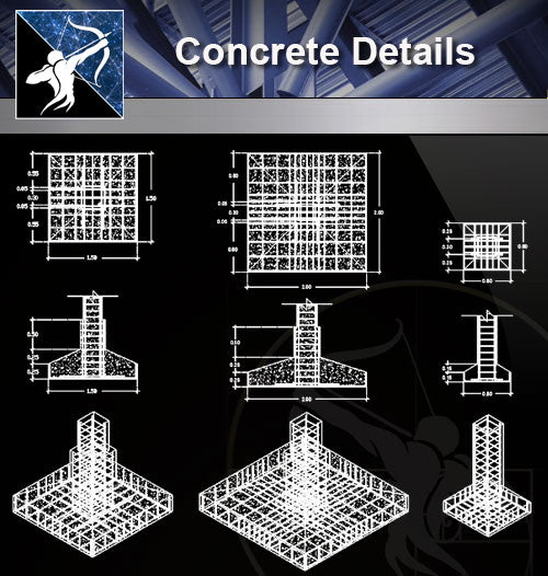 【Free Concrete Details】Free Concrete CAD Details 1 - Architecture Autocad Blocks,CAD Details,CAD Drawings,3D Models,PSD,Vector,Sketchup Download