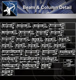 【Concrete Details】Beam & Column Details - Architecture Autocad Blocks,CAD Details,CAD Drawings,3D Models,PSD,Vector,Sketchup Download