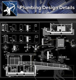 【Sanitations Details】Plumbing Design 2 (Recommanded!!) - Architecture Autocad Blocks,CAD Details,CAD Drawings,3D Models,PSD,Vector,Sketchup Download