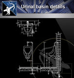 【Sanitations Details】Urinal basin details - Architecture Autocad Blocks,CAD Details,CAD Drawings,3D Models,PSD,Vector,Sketchup Download