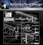 【Architecture Details】 Structure Roof Design - Architecture Autocad Blocks,CAD Details,CAD Drawings,3D Models,PSD,Vector,Sketchup Download