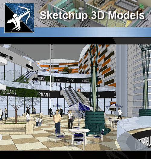 ★Sketchup 3D Models-Business Building Sketchup Models 9 - Architecture Autocad Blocks,CAD Details,CAD Drawings,3D Models,PSD,Vector,Sketchup Download
