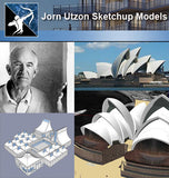 ★Famous Architecture -Jorn Utzon Sketchup 3D Models - Architecture Autocad Blocks,CAD Details,CAD Drawings,3D Models,PSD,Vector,Sketchup Download