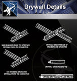 【Wall Details】Drywall Details - Architecture Autocad Blocks,CAD Details,CAD Drawings,3D Models,PSD,Vector,Sketchup Download