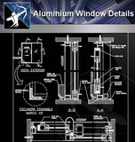 【Window Details】Aluminium Window Detail - Architecture Autocad Blocks,CAD Details,CAD Drawings,3D Models,PSD,Vector,Sketchup Download