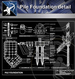 【Foundation Details】Pile Foundation detail - Architecture Autocad Blocks,CAD Details,CAD Drawings,3D Models,PSD,Vector,Sketchup Download