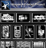 【Architecture Details】House All detail Project - Architecture Autocad Blocks,CAD Details,CAD Drawings,3D Models,PSD,Vector,Sketchup Download