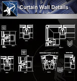 【Free Window Details】Curtain Wall Details - Architecture Autocad Blocks,CAD Details,CAD Drawings,3D Models,PSD,Vector,Sketchup Download