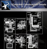 【Concrete Details】Details of constructive sections concrete blocks design drawing - Architecture Autocad Blocks,CAD Details,CAD Drawings,3D Models,PSD,Vector,Sketchup Download
