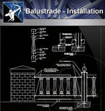 【Free Handrail Details】Balustrade - Installation Detail - Architecture Autocad Blocks,CAD Details,CAD Drawings,3D Models,PSD,Vector,Sketchup Download