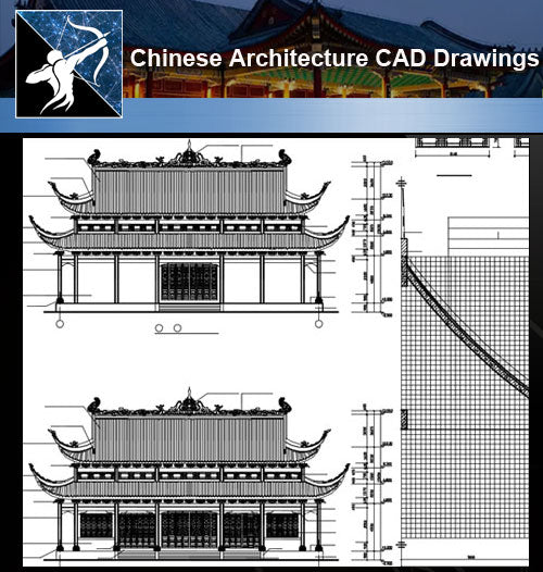★Chinese Architecture CAD Drawings-Grand Hall of Chinese Temple - Architecture Autocad Blocks,CAD Details,CAD Drawings,3D Models,PSD,Vector,Sketchup Download