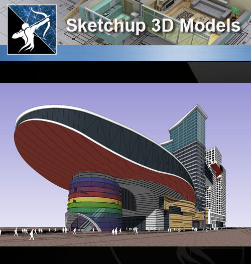 ★★Sketchup 3D Models--Architecture Concept Sketchup Models 5 - Architecture Autocad Blocks,CAD Details,CAD Drawings,3D Models,PSD,Vector,Sketchup Download
