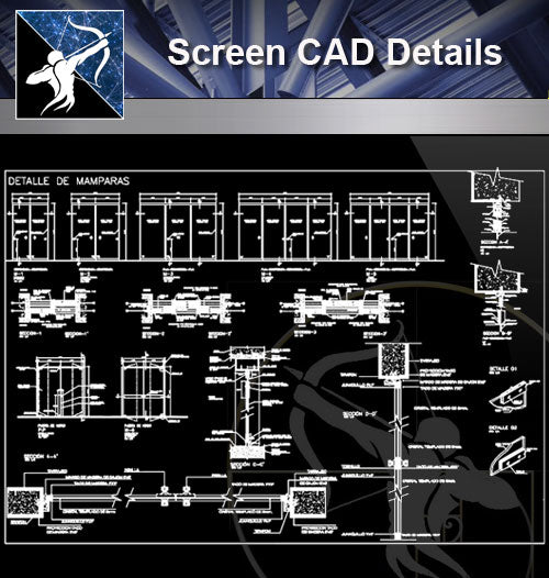 【Curtain Wall Details】Screen CAD Detail - Architecture Autocad Blocks,CAD Details,CAD Drawings,3D Models,PSD,Vector,Sketchup Download
