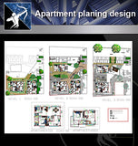 【Architecture Details】 Apartment planing design drawing - Architecture Autocad Blocks,CAD Details,CAD Drawings,3D Models,PSD,Vector,Sketchup Download