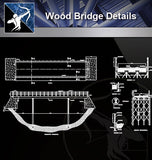【Bridge Details】Wood Bridge - Architecture Autocad Blocks,CAD Details,CAD Drawings,3D Models,PSD,Vector,Sketchup Download