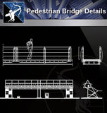 【Bridge Details】Pedestrian Bridge - Architecture Autocad Blocks,CAD Details,CAD Drawings,3D Models,PSD,Vector,Sketchup Download