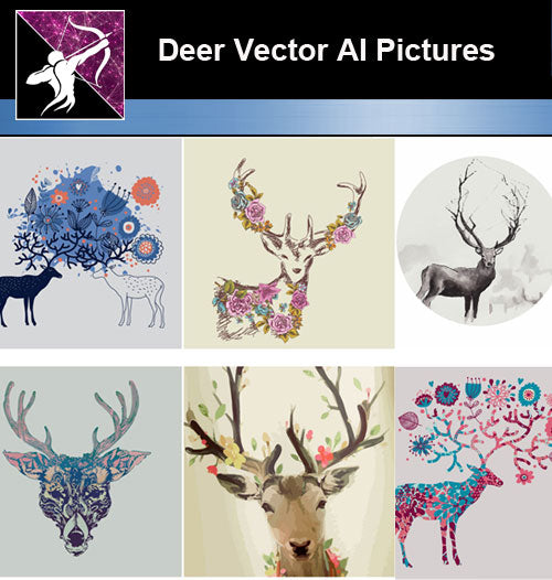 ★Download Deer Vector AI Files - Architecture Autocad Blocks,CAD Details,CAD Drawings,3D Models,PSD,Vector,Sketchup Download