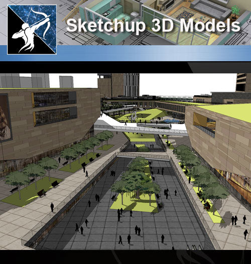 ★Sketchup 3D Models-Business Building Sketchup Models 7 - Architecture Autocad Blocks,CAD Details,CAD Drawings,3D Models,PSD,Vector,Sketchup Download