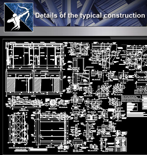 【Architecture Details】Details of the typical construction - Architecture Autocad Blocks,CAD Details,CAD Drawings,3D Models,PSD,Vector,Sketchup Download