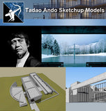 ★Famous Architecture -Tadao Ando Sketchup 3D Models - Architecture Autocad Blocks,CAD Details,CAD Drawings,3D Models,PSD,Vector,Sketchup Download