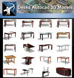 ★AutoCAD 3D Models-Desks Autocad 3D Models - Architecture Autocad Blocks,CAD Details,CAD Drawings,3D Models,PSD,Vector,Sketchup Download