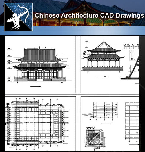 ★Chinese Architecture CAD Drawings-Grand Hall-Chinese Temple - Architecture Autocad Blocks,CAD Details,CAD Drawings,3D Models,PSD,Vector,Sketchup Download