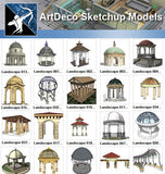 ★Sketchup 3D Models-Landscape Pavilion Sketchup Models - Architecture Autocad Blocks,CAD Details,CAD Drawings,3D Models,PSD,Vector,Sketchup Download